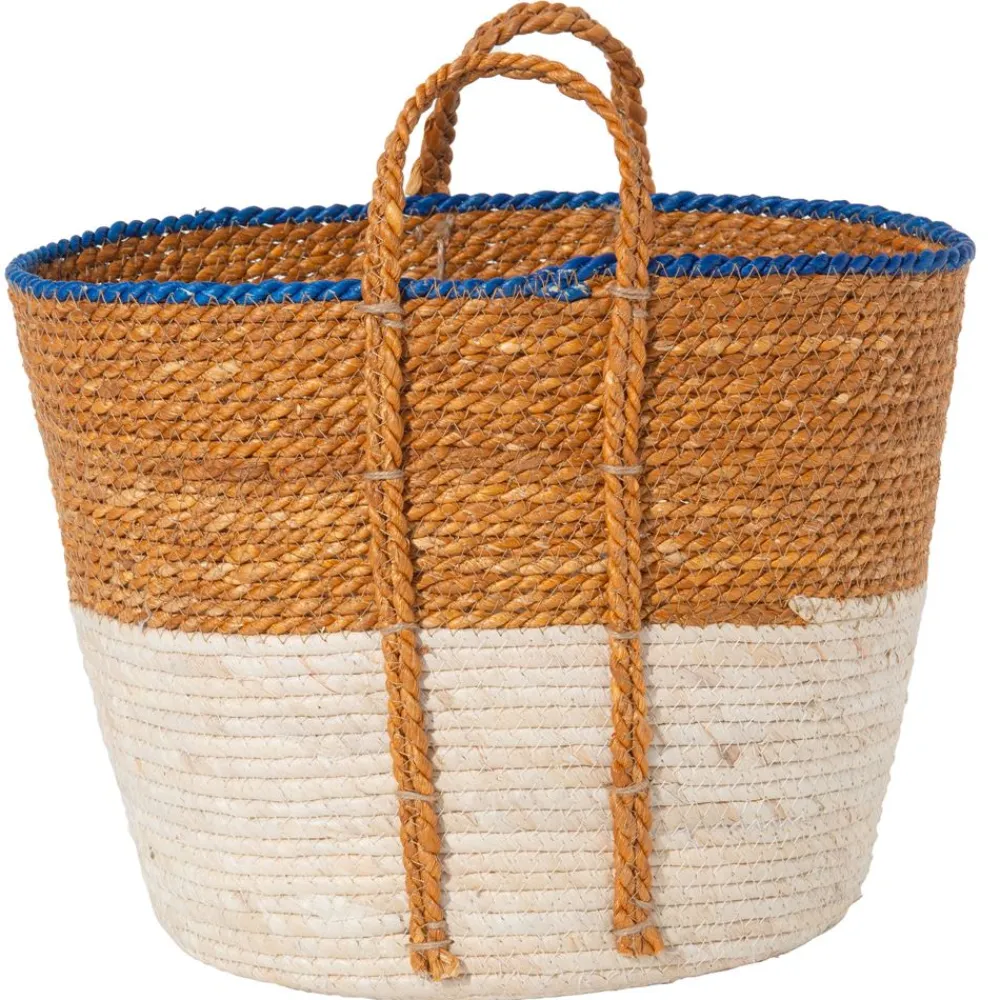 Becquet Panier tricolore en jacinthe d'eau< Boîte, Panier|Décoration