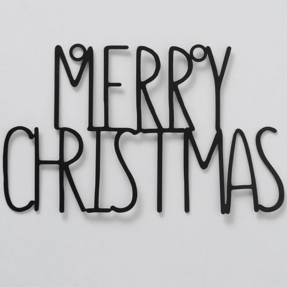 Becquet Panneau en métal Merry Christmas< Décoration Murale|Décoration