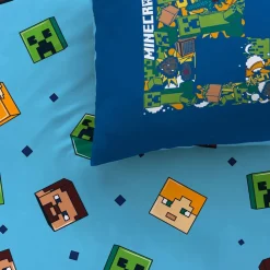 Becquet Parure de lit enfant 2 pièces Minecraft< Les Matières|Linge De Lit Enfant