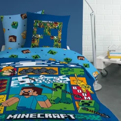 Becquet Parure de lit enfant 2 pièces Minecraft< Les Matières|Linge De Lit Enfant