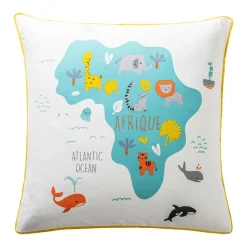 Becquet Parure de lit enfant 2 pièces carte du monde et animaux<Enfant Univers Des Garçons|Univers Des Filles