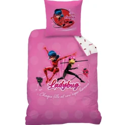 Becquet Parure de lit enfant 2 pièces Miraculous Ladybug supergirl<Enfant Univers Des Filles|Les Héros De Nos Enfants