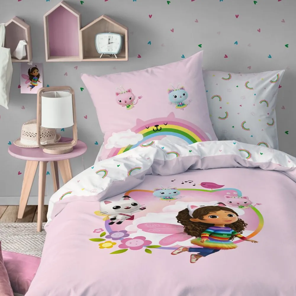 Becquet Parure de lit enfant 2 pièces Gabby et la maison magique< Linge De Lit Enfant|Linge De Lit Enfant, Housse De Couette