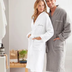 Becquet Peignoir de bain uni adulte PERSONNALISABLE Lauréat Essentiel - 400 g/m²< Beauté, Bien-Être|Beauté, Bien-Être