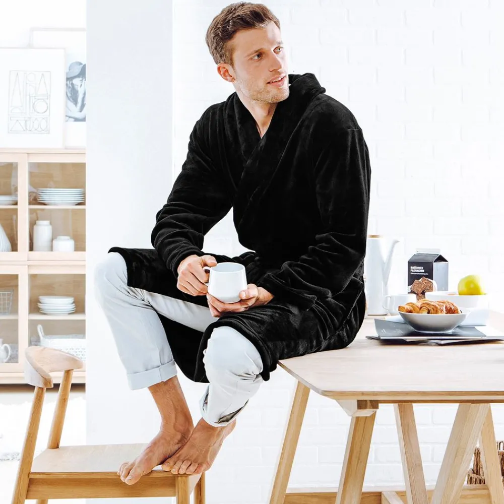 Becquet Peignoir d'intérieur confort homme personnalisable< Serviette De Bain Personnalisée, Peignoir Personnalisé|Pyjama Homme