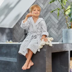 Becquet Peignoir rayé à capuche enfant - 360 g/m²<Enfant Univers Des Garçons|Univers Des Filles