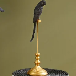 Becquet Perroquet sur socle< Statuette, Figurine|Décoration
