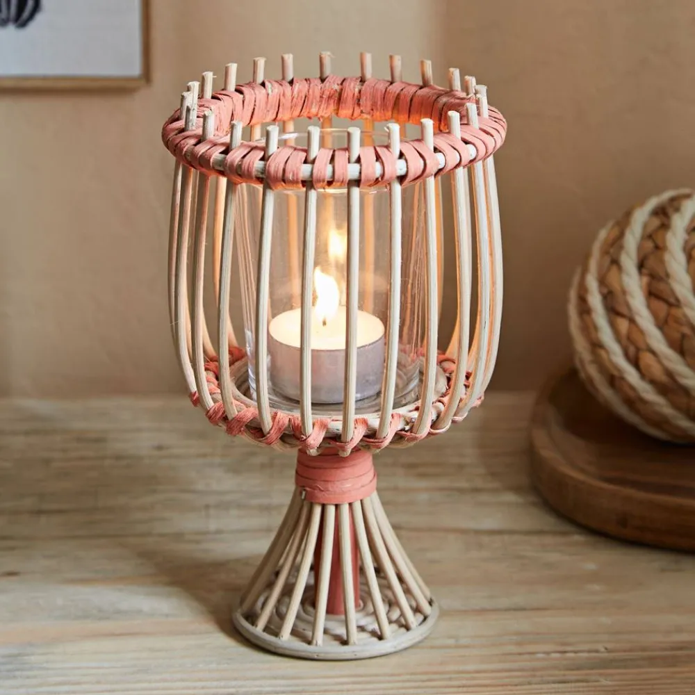 Becquet Photophore en rotin< Luminaire|Décoration