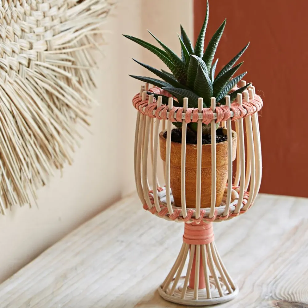Becquet Photophore en rotin< Luminaire|Décoration