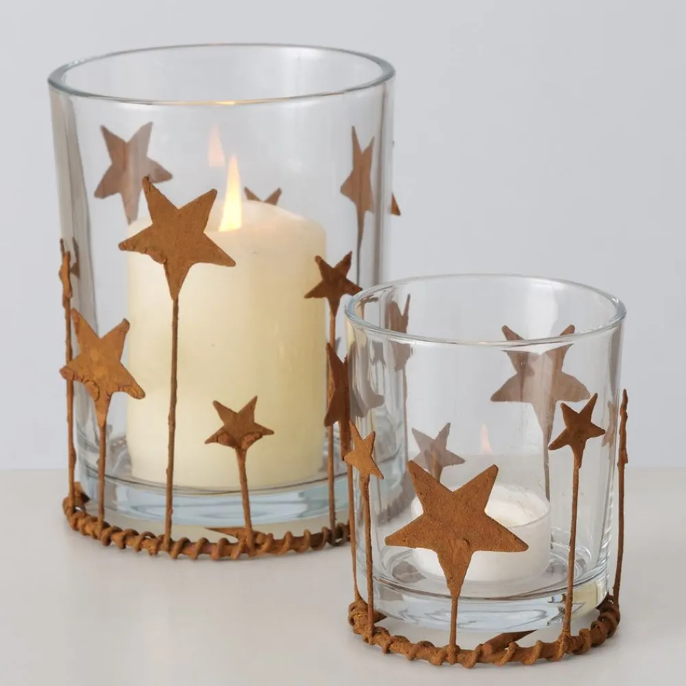 Becquet Photophore en verre – Lot de 2< Luminaire|Décoration