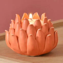 Becquet Photophore fleur en céramique< Luminaire|Décoration