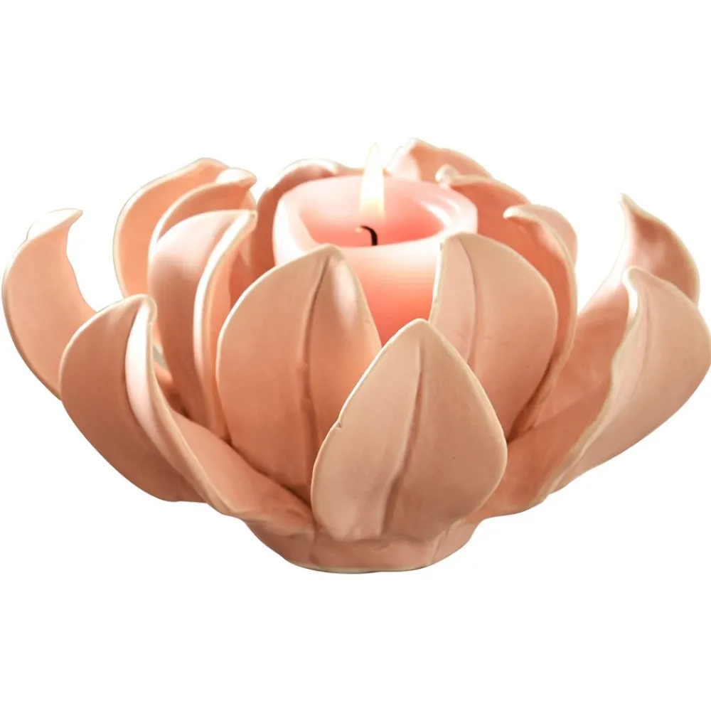 Becquet Photophore fleur en céramique< Luminaire|Décoration