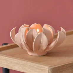 Becquet Photophore fleur en céramique< Luminaire|Décoration
