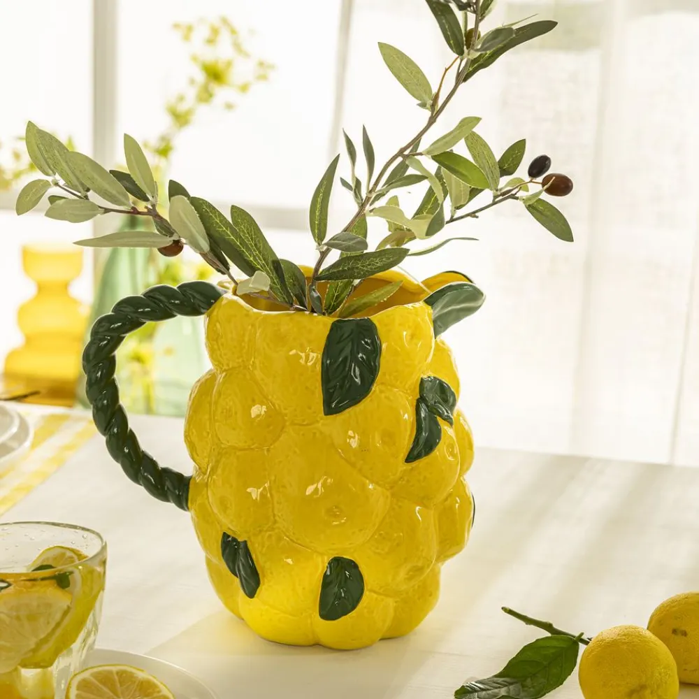 Becquet Pichet en céramique citrons< Décoration|Art De La Table
