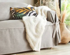 Becquet Plaid double face sherpa/polaire< Décoration Textile Unie|Rideau Et Déco Textile