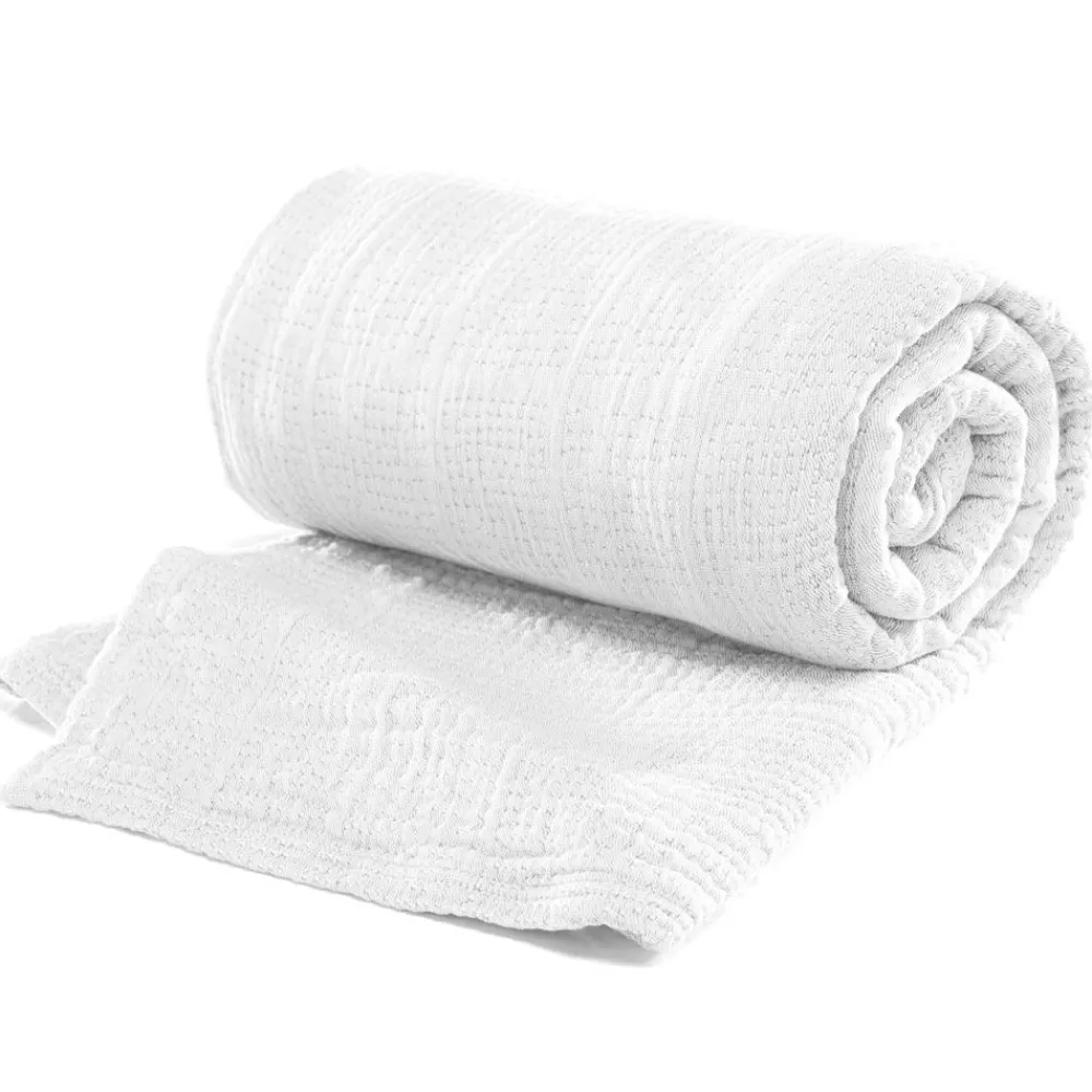 Becquet Plaid en double gaze de coton< Rideau Et Déco Textile|Décoration Textile Unie