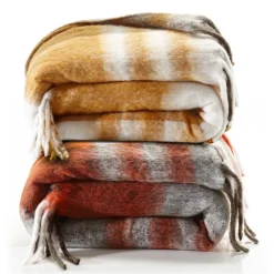 Becquet Plaid et couverture à carreaux ultradoux et duveteux - Tempéré - 360 g/m²< Couverture|Couverture