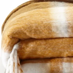 Becquet Plaid et couverture à carreaux ultradoux et duveteux - Tempéré - 360 g/m²< Couverture|Couverture