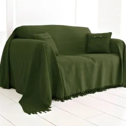 Becquet Plaid et jeté unis en coton< Décoration Textile Unie|Jeté De Canapé, Jeté De Fauteuil