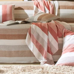 Becquet Plaid et jetés tissés rayures transat< Jeté De Canapé, Jeté De Fauteuil|Les Matières