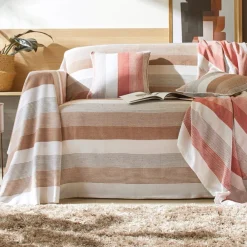 Becquet Plaid et jetés tissés rayures transat< Jeté De Canapé, Jeté De Fauteuil|Les Matières