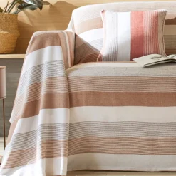 Becquet Plaid et jetés tissés rayures transat< Jeté De Canapé, Jeté De Fauteuil|Les Matières