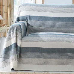 Becquet Plaid et jetés tissés rayures transat< Jeté De Canapé, Jeté De Fauteuil|Les Matières