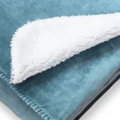 Becquet Plaid façon sherpa réversible personnalisable< Décoration Textile Unie|Rideau Et Déco Textile