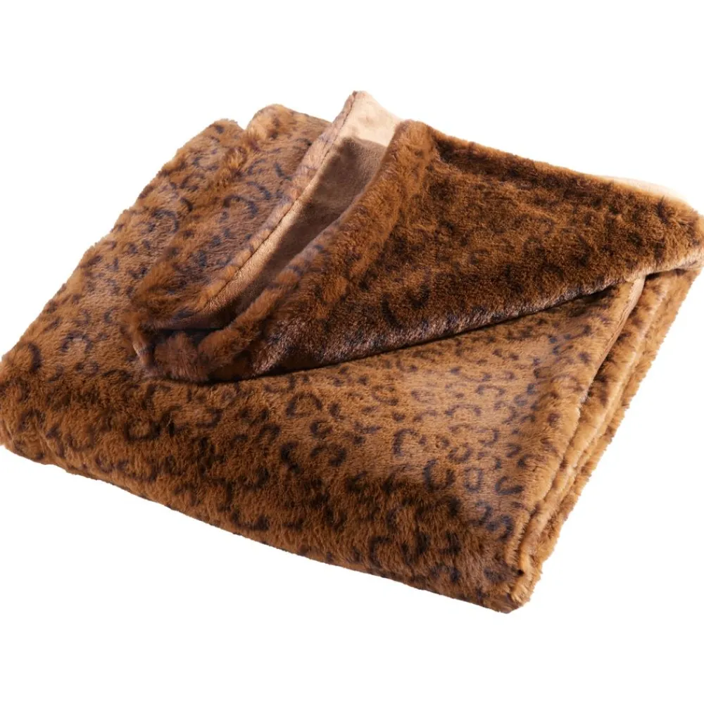 Becquet Plaid imitation fourrure léopard< Rideau Et Déco Textile|Plaid