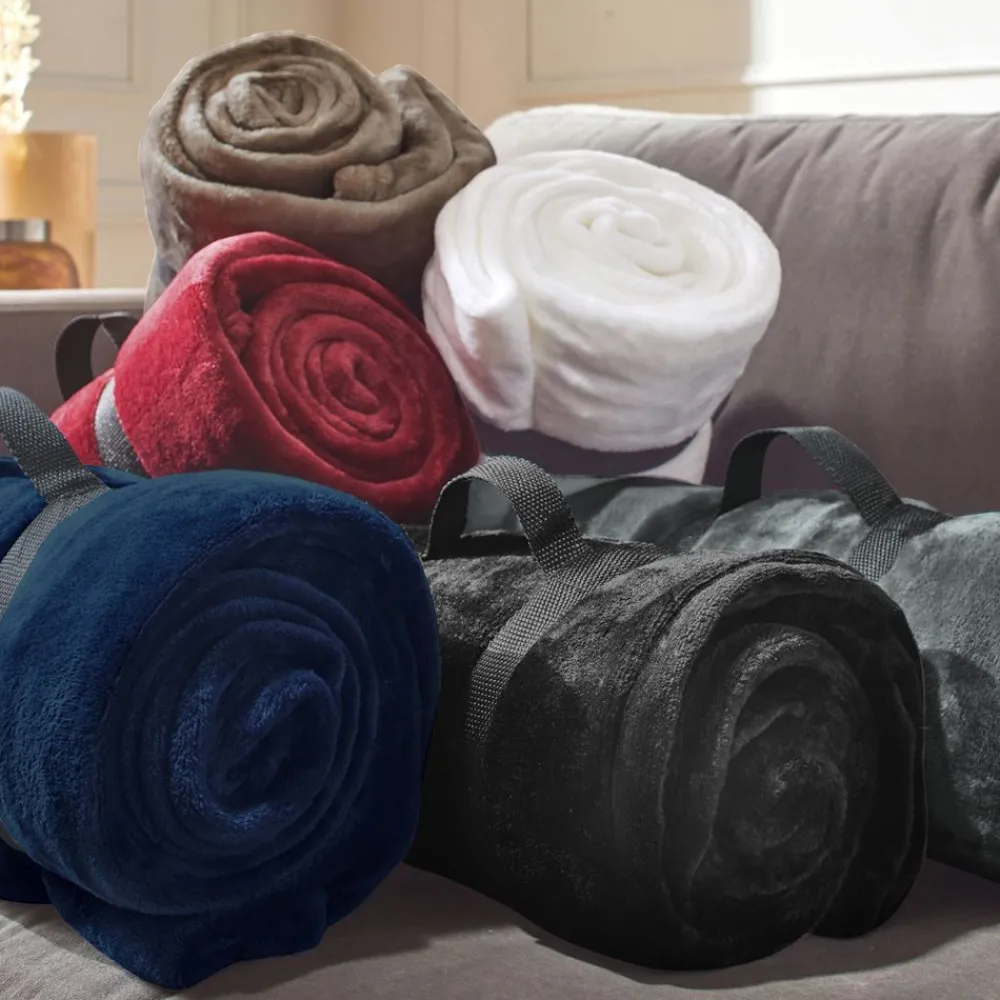 Becquet Plaid ultradoux transportable - 280 g/m²< Décoration Textile Unie|Rideau Et Déco Textile