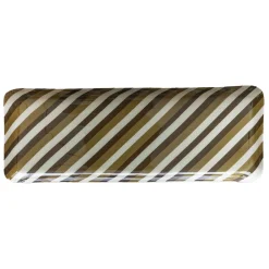 Becquet Plateau rectangulaire métal motif bayadère - CRÉATION< Décoration|Art De La Table