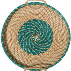 Becquet Plateau rond en rotin tressé< Décoration|Art De La Table