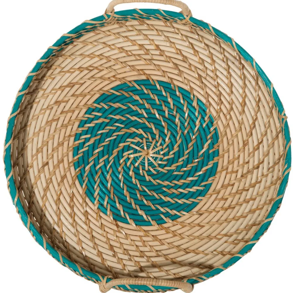 Becquet Plateau rond en rotin tressé< Décoration|Art De La Table