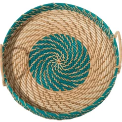 Becquet Plateau rond en rotin tressé< Décoration|Art De La Table
