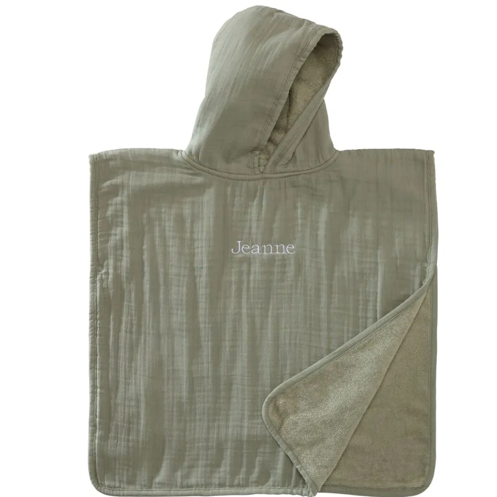 Becquet Poncho enfant personnalisable en gaze de coton – CRÉATION<Enfant Univers Des Tout-Petits|Serviette De Bain Personnalisée, Peignoir Personnalisé