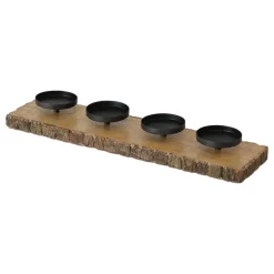 Becquet Porte-bougies en bois et métal< Luminaire|Décoration