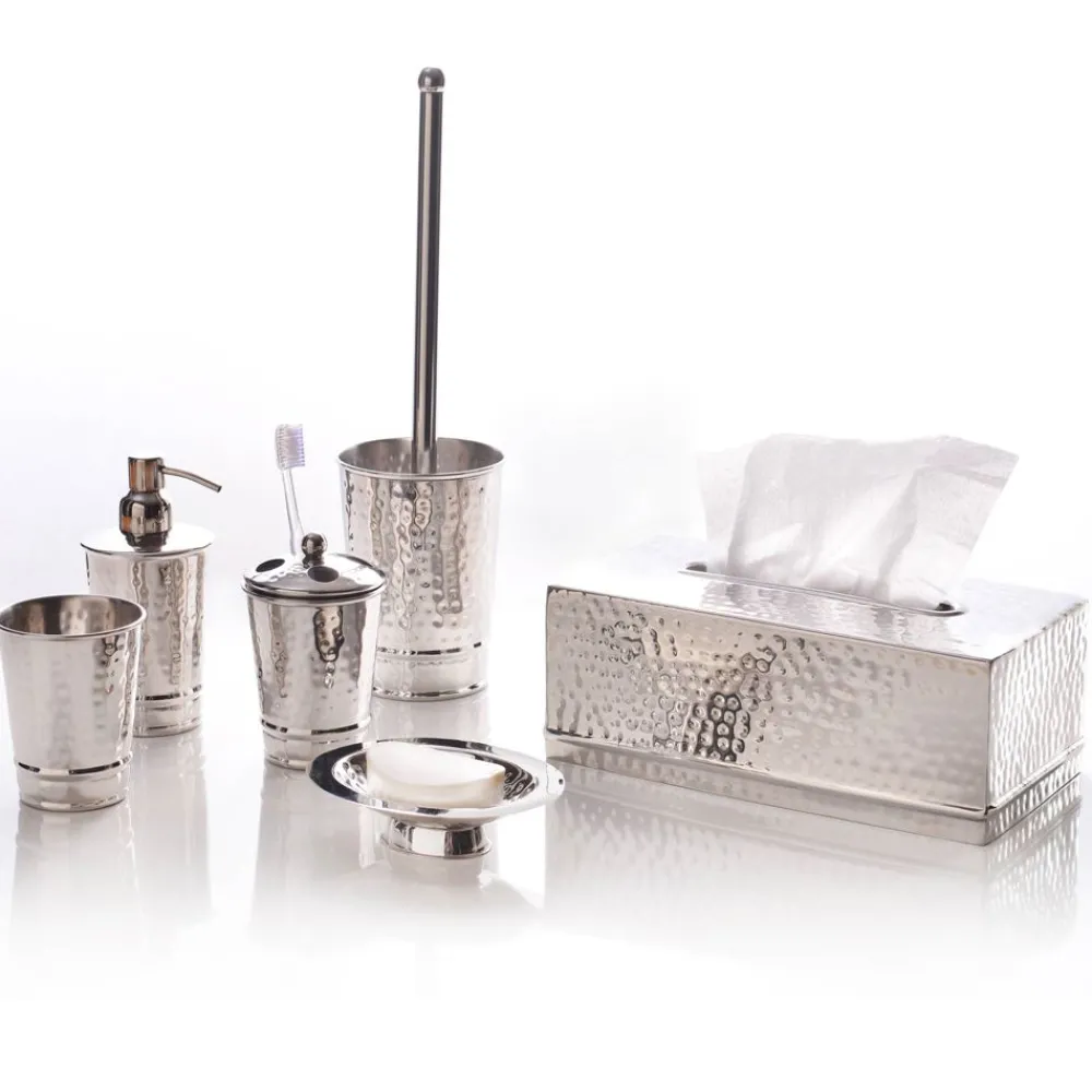 Becquet Porte-brosse WC métal martelé< Accessoires De Salle De Bain|Idées Salle De Bain