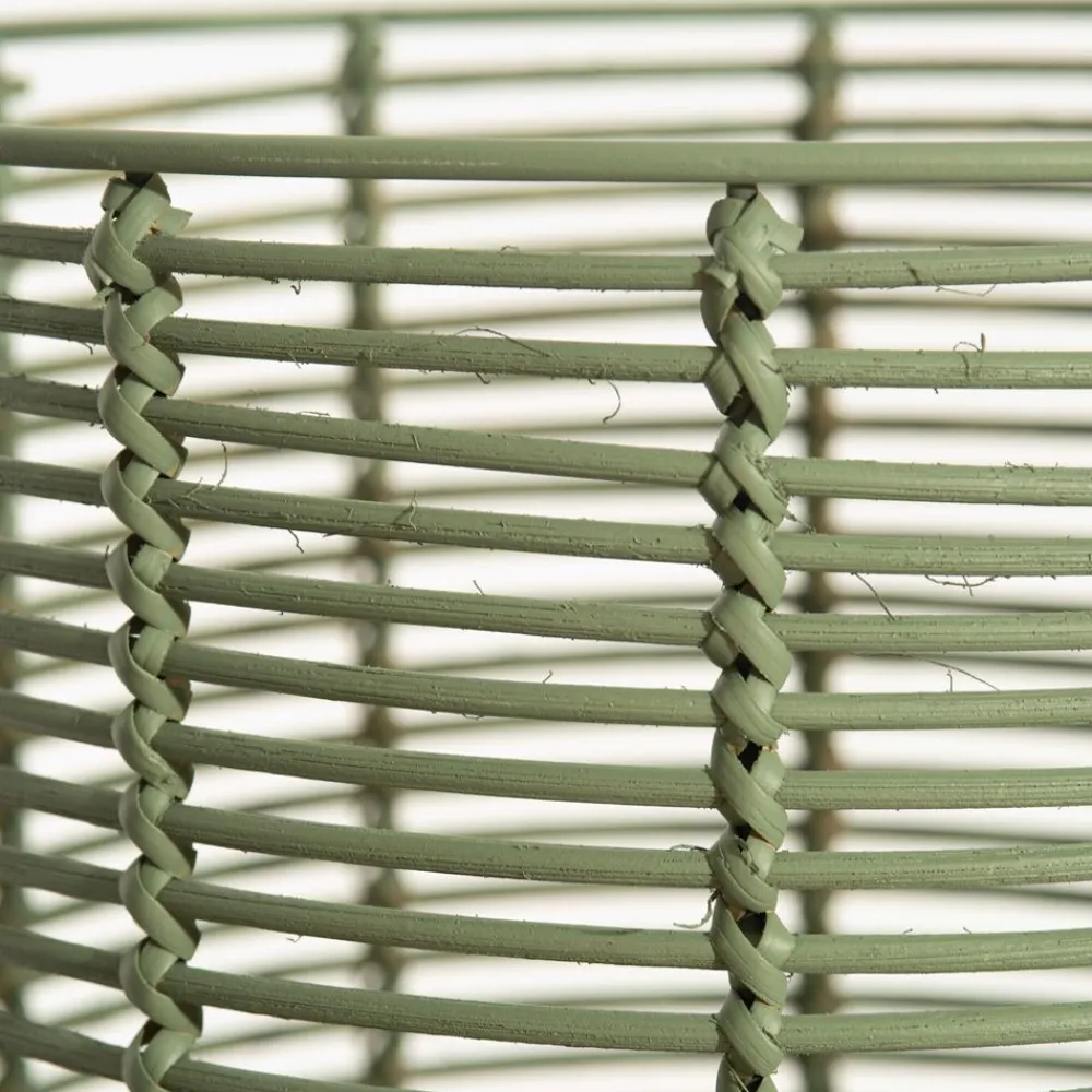 Becquet Porte-plante en métal et rotin peints< Vase, Cache-Pot|Décoration