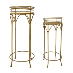 Becquet Porte-plante métal et rotin sur pieds< Vase, Cache-Pot|Décoration