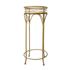 Becquet Porte-plante métal et rotin sur pieds< Vase, Cache-Pot|Décoration