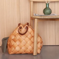 Becquet Porte-revues en bois tressé< Boîte, Panier|Décoration