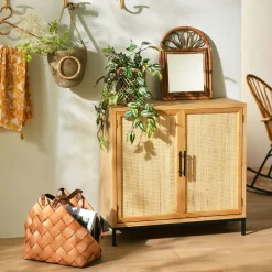 Becquet Porte-revues en bois tressé< Boîte, Panier|Décoration