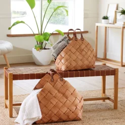 Becquet Porte-revues en bois tressé< Boîte, Panier|Décoration