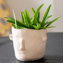 Becquet Pots en terre cuite visages< Vase, Cache-Pot|Décoration
