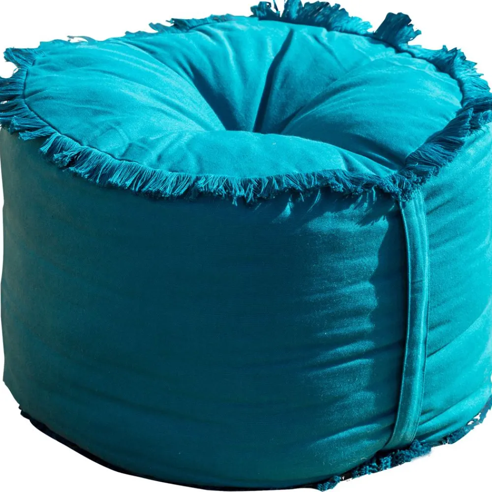 Becquet Pouf frangé< Rideau Et Déco Textile|Décoration Textile Unie