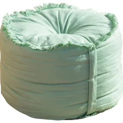 Becquet Pouf frangé< Rideau Et Déco Textile|Décoration Textile Unie