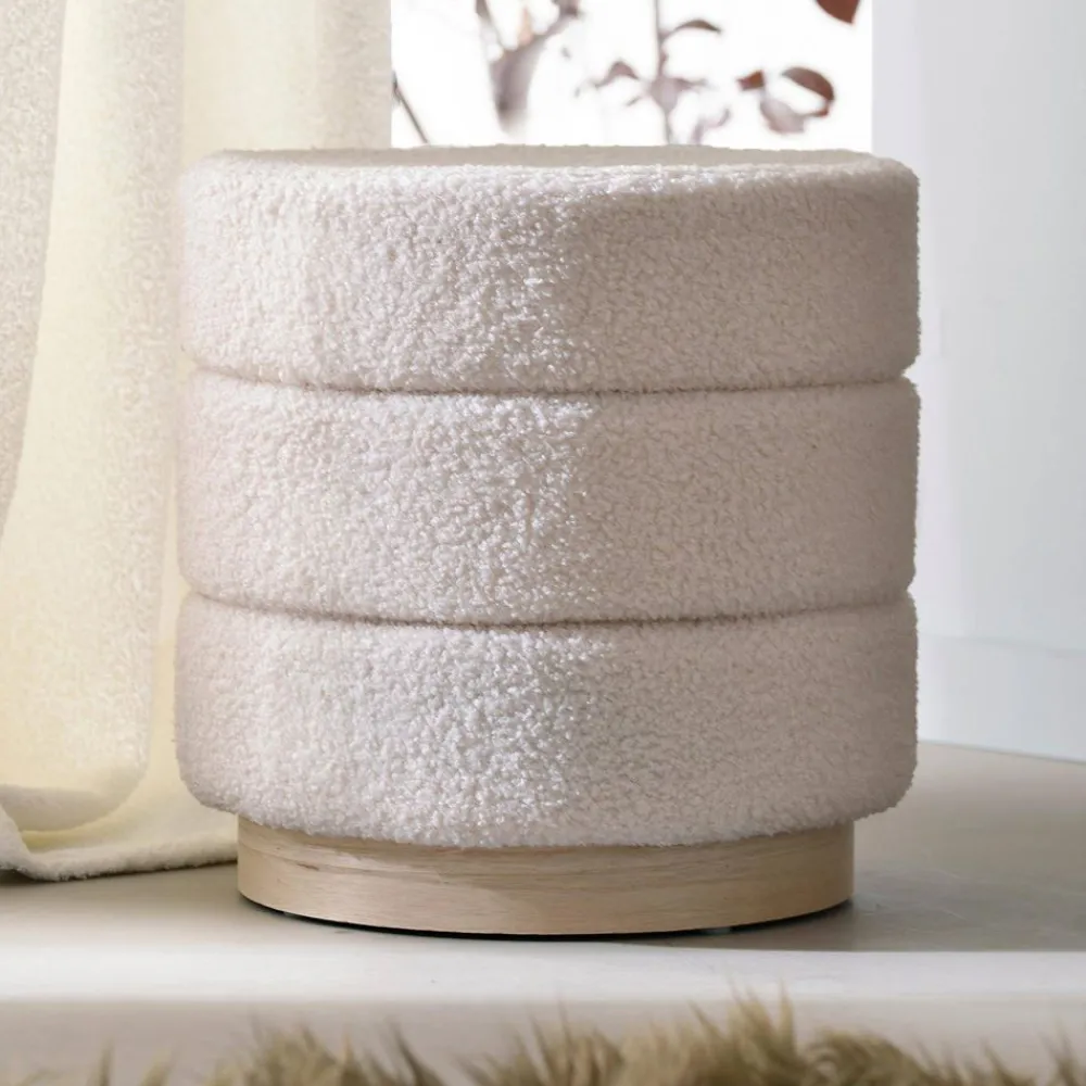 Becquet Pouf rond bouclette<Enfant Décoration Enfant, Tapis Enfant|Meuble, Étagère