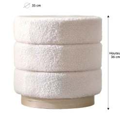 Becquet Pouf rond bouclette<Enfant Décoration Enfant, Tapis Enfant|Meuble, Étagère