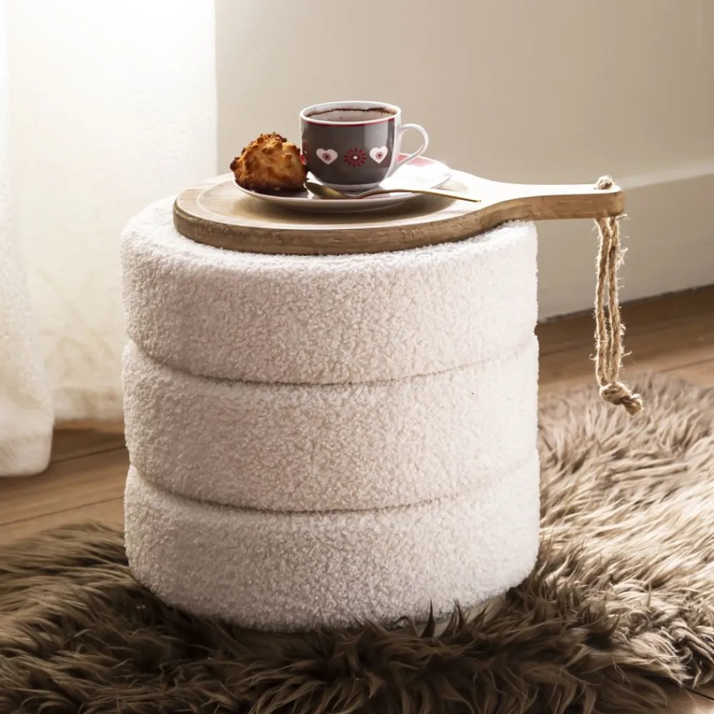 Becquet Pouf rond bouclette<Enfant Décoration Enfant, Tapis Enfant|Meuble, Étagère