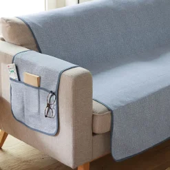 Becquet Protège-fauteuil et canapé universels faux uni< Rideau Et Déco Textile|Décoration Textile Unie
